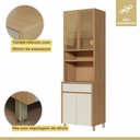 Ver imagem 5 de Paneleiro 4 Portas 1 Gaveta Condessa 100% Mdf Carvalho/greige Nesher