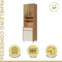 Ver imagem 2 de Paneleiro 4 Portas 1 Gaveta Condessa 100% Mdf Carvalho/greige Nesher