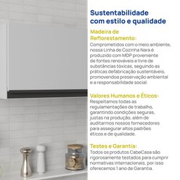 Armário Aéreo Maior Profundidade Porta Basculante 70cm Nara CabeCasa MadeiraMadeira - 7