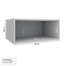 Armário Aéreo Maior Profundidade Porta Basculante 70cm Nara CabeCasa MadeiraMadeira - 4