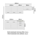 Ver imagem 4 de Armário de Cozinha Completa 260cm Branco Agata Madesa 02