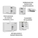 Ver imagem 5 de Armário de Cozinha Completa 260cm Branco Agata Madesa 02