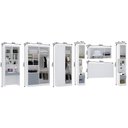 Ver imagem 2 de Quarto Home Office Alpes Luciane Móvei 11 Portas 7 Gavetas MDP Branco com Grey Sky 165cm Guarda
