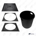 Ver imagem 2 de LIXEIRA DE EMBUTIR EM ACO INOX COM ACABAMENTO ESCOVADO PRETA - TUBRAX LAC0002-C