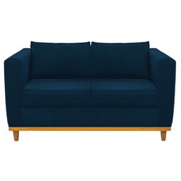 Sofá 2 Lugares Europa Suede Azul Marinho Doce Sonho Móveis - 3