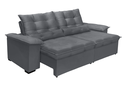 Ver imagem 2 de Sofá Retrátil e Reclinável Aspen 2.60m Super Pillow - Chumbo