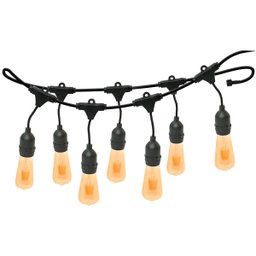 Varal de Luzes 10m Bivolt com 10 Lâmpadas Amarelas 127v Foxlux - 2 Varal de Luzes 10m Bivolt com 10 Lâmpadas Amarelas 127v Foxlux - 2
