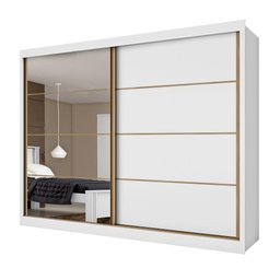 Guarda Roupa Sevilha 1 Porta com Espelho Mdf - Mademarcs - 2