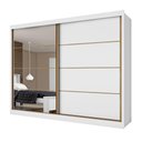 Ver imagem 2 de Guarda Roupa Sevilha 1 Porta com Espelho 100% Mdf - Mademarcs