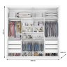 Guarda Roupa Sevilha 1 Porta com Espelho 100% Mdf - Mademarcs - 4