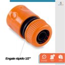 Ver imagem 4 de Jogo de Conectores Engate Rápido com Esguicho Regulável Starfer para Mangueira 1/2 com 4 Peças