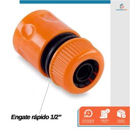 Jogo de Conectores Engate Rápido com Esguicho Regulável Starfer para Mangueira 1/2 com 4 Peças - 4