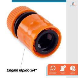 Jogo de Conectores Engate Rápido com Esguicho Regulável Starfer para Mangueira 1/2 com 4 Peças - 5