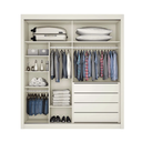 Ver imagem 2 de Guarda-roupa Roupeiro Zurique 2 Portas com 1 Espelho 100% Mdf - Off-white - Europa