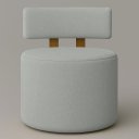 Ver imagem 3 de Poltrona Decorativa Organica Almyra - Tecido Boucle - Cinza Claro