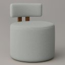 Ver imagem 2 de Poltrona Decorativa Organica Almyra - Tecido Boucle - Cinza Claro