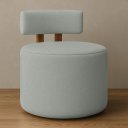 Ver imagem 1 de Poltrona Decorativa Organica Almyra - Tecido Boucle - Cinza Claro