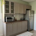 Ver imagem 1 de Cozinha Compacta Modulada 4 Peças 10 Portas e 2 Gavetas com Tampo e Pés Reguláveis 270x213x50cm