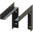 Ver imagem 1 de Conjunto Suportes para Prateleira Mãos Francesas Reforçadas Pretas Cantoneira Aço Carbono