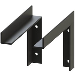 Conjunto Suportes para Prateleira Mãos Francesas Reforçadas Pretas Cantoneira Aço Carbono - 1