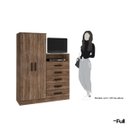 Ver imagem 5 de Guarda-roupa Armário Roupeiro Cômoda Quarto Solteiro Rústico