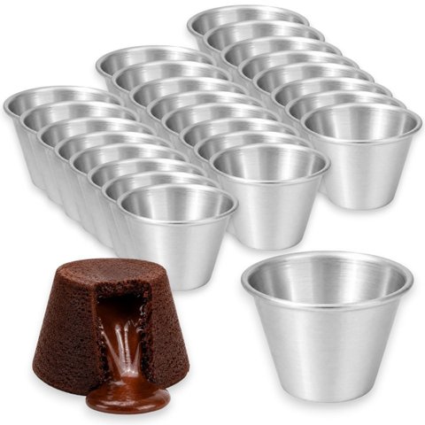 24 Formas de Petit Gateau Alumínio Durável Reforçado Kit