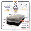 Ver imagem 5 de Cama Box Espuma D33 Oxford Solteiro 88x188 Preto King House