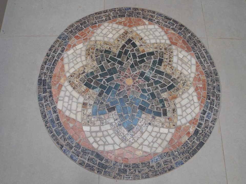 Mandala Indiana Piso Mosaico Ii 80cm - 3