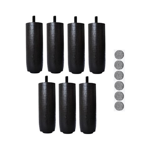 Kit 12 Pés Tdc Preto Cama Box ou Baú C/ Feltro