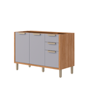 Ver imagem 1 de Balcão de Cozinha Eloise 2 Portas e 3 Gavetas 120cm 100% Mdf