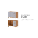 Ver imagem 3 de Balcão de Cozinha Eloise 2 Portas e 3 Gavetas 120cm 100% Mdf