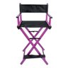Cadeira Maquiador Diretor Cinema Alumínio Pelegrin Pel-y01c Preta e Rosa - 1