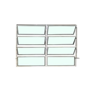 Vitro Basculante 2 Seções de Alumínio Branco 80x120