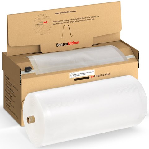 Rolo para Seladora a Vácuo Bonsenkitchen 28cm X 45m, Bpa-free, com Cortador