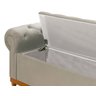 Recamier Divã Báu Para Cama Casal Bella Com Pés Em Madeira N&E Loja Recamier Baú Divã Bella Bege - 4