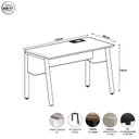 Ver imagem 3 de Plataforma Individual Trabalho Escritório com Caixa de Tomadas F5 Office 150cm Industrial Cinza Sagrado e Branco