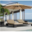 Ver imagem 2 de GUARDA SOL OMBRELONE COM BASE JARDIM PISCINA GIGANTE ARTICULADO MANIVELA GRANDE 3 METROS PREMIUM
