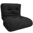 Ver imagem 3 de Futon Solteiro Dobrável Oriental Confort Plus Preto Acquablock