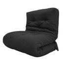 Ver imagem 1 de Futon Solteiro Dobrável Oriental Confort Plus Preto Acquablock