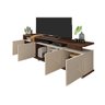 Rack para TV Columbus até 75 Polegadas c/ 4 Portas e 2 Nichos Havana/Off White - Caemmun - 5