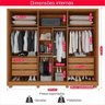 Guarda-roupa Casal 100% Mdf 6 Portas e 6 Gavetas Premium - Tudo de Móveis Marrom - 6