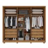 Guarda-roupa Casal 100% Mdf 6 Portas e 6 Gavetas Premium - Tudo de Móveis Marrom - 2