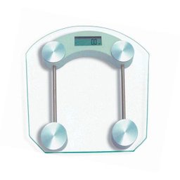 Balança Banheiro Transparente Quadrada 32cm até 180kg Bestfer - 1