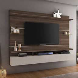 Painel para Tv Até 60 Polegadas 2 Portas Basculantes Aquarela - Imbuia com Off - 1