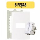 Ver imagem 2 de Kit 5 Conjunto 4x2 Tomada 10a Branca Margirius Sleek