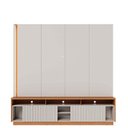 Ver imagem 3 de Estante Home Theater Jordão com Mesa de Centro Jeri Off White Freijó e Aparador Riviera Freijó – Col