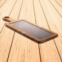 Ver imagem 2 de Tábua madeira teca c/pedra ardósia 46x16x2cm