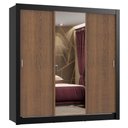Ver imagem 3 de Guarda Roupa Casal Madesa Lyon Plus 3 Portas de Correr com Espelho 4 Gavetas