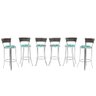 Kit Banqueta Bistro para Bar, Cozinha, Balcão em Alumínio e Fibra Tc Zanutto 6 Unidades Argila - 1