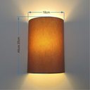 Ver imagem 3 de Arandela Meia Cana Retro Vivare Md-2003 Cúpula em Tecido 25/18x10cm - Bivolt - Palha - 110V/220V